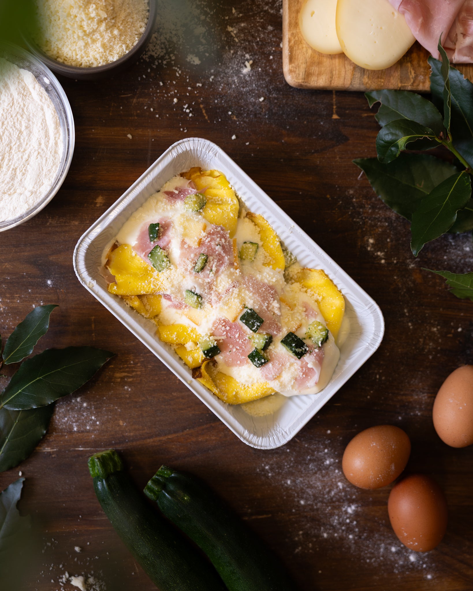 Crespelle prosciutto cotto, zucchine e scamorza - 600 g