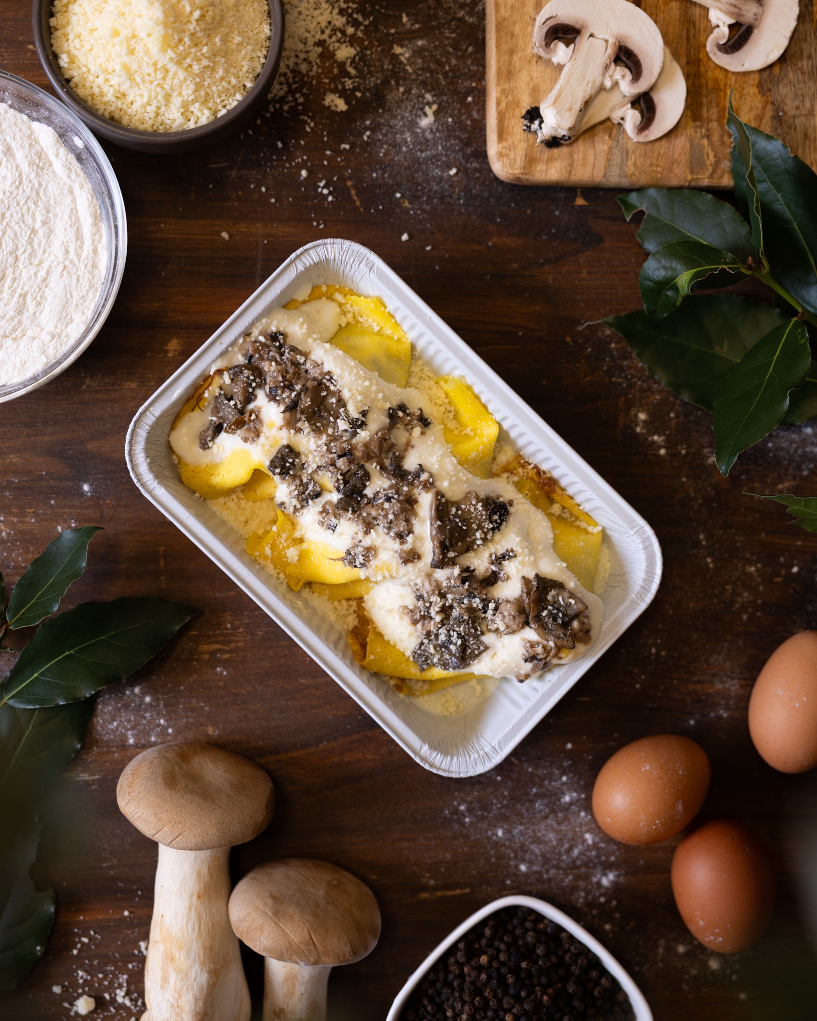 Crespelle funghi e salsiccia - 600 g