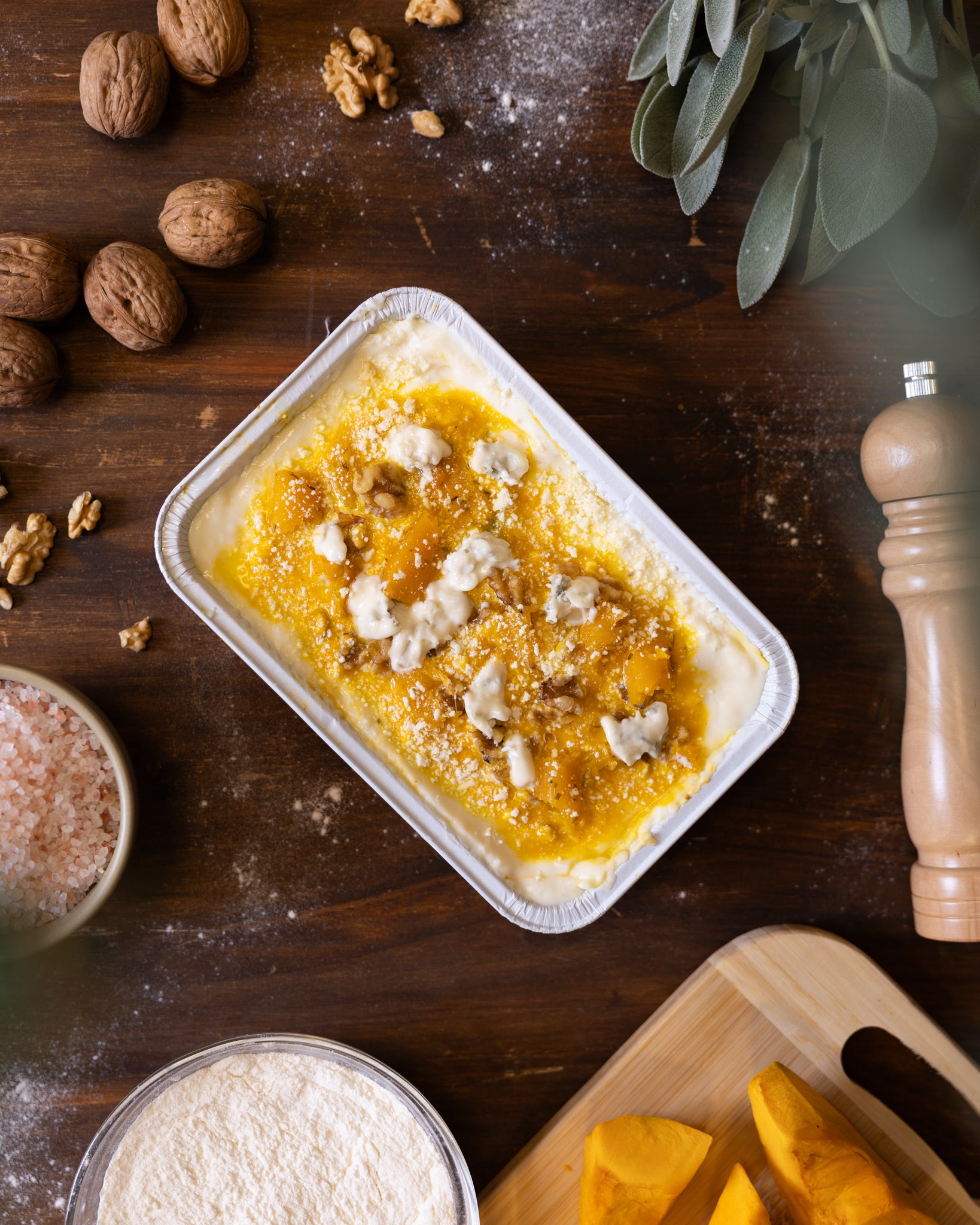 Lasagne zucca, gorgonzola e noci - 600 g